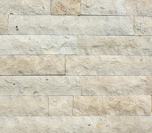 Beige travertin Wandverkleidung Classic Light, 7 cm hoch, gespalten