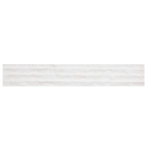 Weißer Marmorfliesen Glacier White gerillt, Höhe 15,25 cm