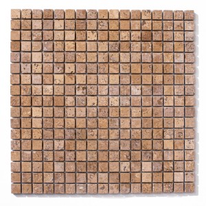 Braune gehämmerte Travertin-Mosaikfliesen Noce 31,1x31,1x1cm