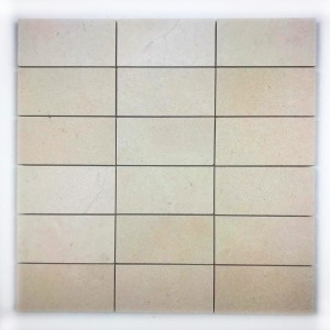 Mosaikasteine Beige Kalkstein La Perla poliert 30,5x30,5x1cm