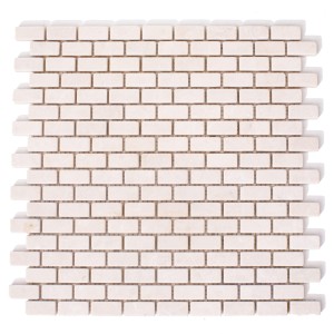 Mosaikmarmor Fliesen Brick Bone Beige Crystallino 30,5x30,5