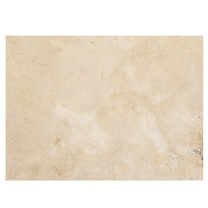 Braune Travertinplatte Classic Light satin 23x30,5x1 cm