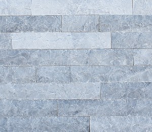 Graue Marmorfassadeplatte Ice Grey, spaltbar, Höhe 7 cm
