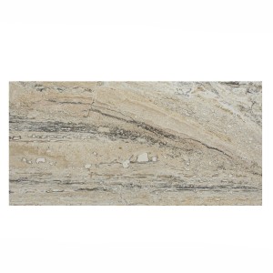 Beige Alabastrin Rustic polierte Travertinplatte 30,5x61x2 cm