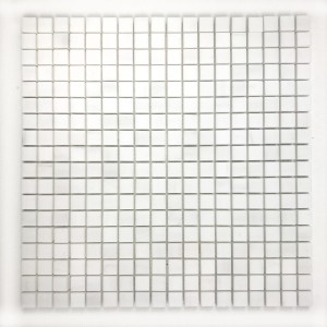 Mosaik Marmor Weiß Glacier White Satin 1,5x1,5 cm 29,5x29,5x1 cm