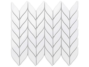 Mosaik KERAMIK BOTANISCH WEISS GLANZEND