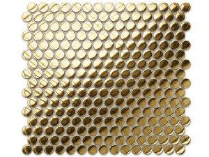 Mosaik CERMICZNA PENNY DOTS GOLD