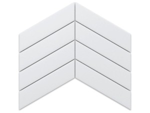 Mosaik CERAMIC BIG CHEVRON WEISS MATTE
