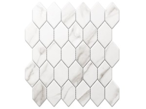 Mosaikglas Hexagon Carrara