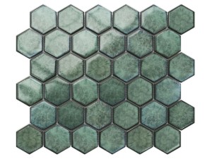 Mosaik-KERAMIK HEXAGON GRÜN NORI