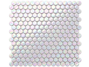 MosaikFLIESEN PENNY DOTS WEIß PERLENGLANZ