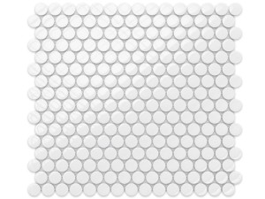 Mosaik CERAMIC PENNY DOTS WEISS GLANZ