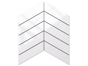 Mosaik CERAMICHE CHEVRON Chevron ALASKA WEISS
