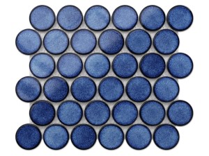 Mosaik KERAMIK KREIS PUNKTEN KÖNIGSBLAU