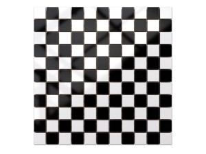 MosaikFLIESEN SCHWARZ / WEISS (SCHACHBRETT) 2,5 cm 30X30 cm