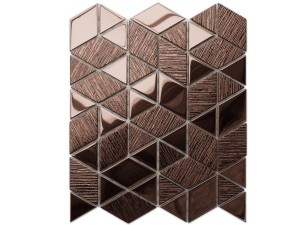 Glas-Mosaik Triangle Diamond Kupferbraun