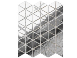 Mosaikglas TRIANGLE DECKE SILBER CHROM