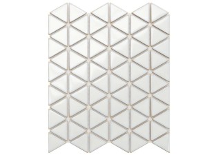 MosaikA KERAMIKDREIECK DECKE WEICH CREME WEISS