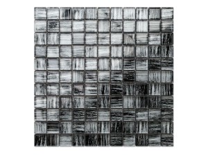 Schwarze Mosaikfliesen Nero Birke 30x30cm 8mm