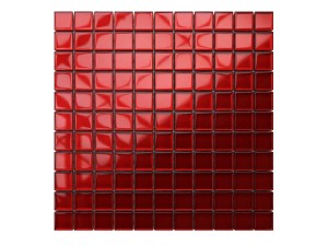 Rote Karmin-Glasmosaikfliesen 30x30cm 8mm