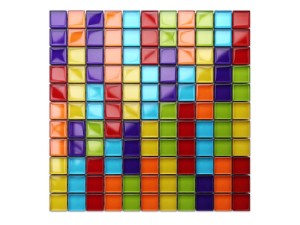 Mosaik GLAS LANG REGENBOGEN PREMIUM MULTIFARBE TÄNZELN 30x30cm 8mm