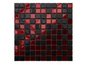 Mosaik GLAS MC-LAREN KARMIN SCHWARZ NERO 30x30cm 8mm