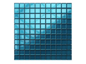 BLAUE AZURRO METALLIC GLASMOSAIK 30x30