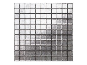 Glas-Mosaik Silber 30x30cm 8mm mit Glitter