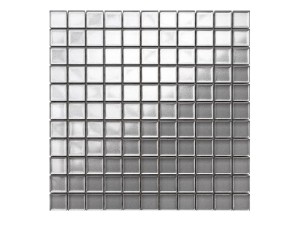 Mosaikglas Silber Metallic 30x30cm 8mm