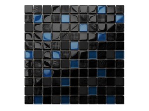 Mosaikglas VOLCANO DUNKELBLAU 30x30cm 6mm