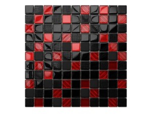 Mosaikglas VULKAN ROT 30x30cm 8mm