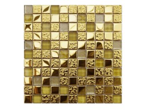 Goldene Mosaikfliesen Dubai 30x30cm 6mm