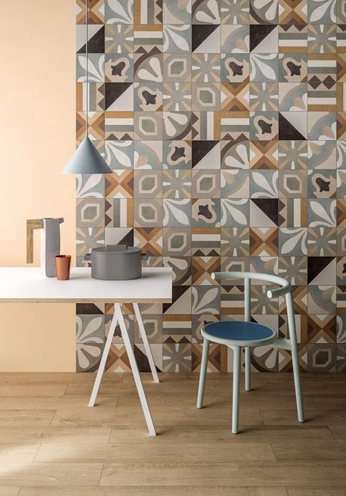 Płytki patchworkowe brąz beż Fioranese Cementine Boho Mix 20x20 bn 33306