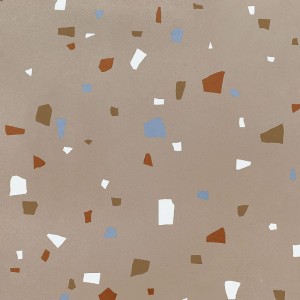 Italgraniti Nuances Cipria Coccio StrideUp 80x80 Terrazzo-Optik Feinsteinzeugfliesen