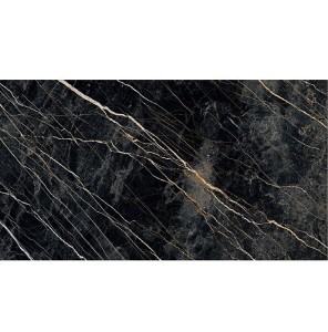 Fondovalle Infinito 2.0 Port Laurent Glossy: 60x120 glänzende Feinsteinzeug-Fliese, schwarzer Marmor-Look