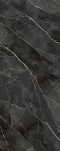 Feinsteinzeug Laminam Diamond Calacatta Black Bocciardato 120x300x0,5 cm