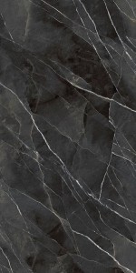 Feinsteinzeug Laminam Diamond Calacatta Black Bocciardato Book Match B 162x324x0,5 cm, Vollformat