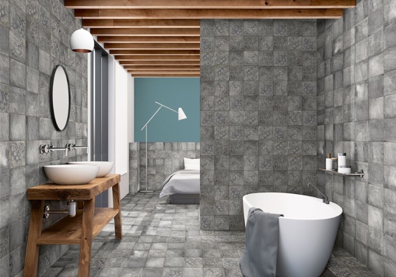 Płytki łazienkowe szare Mainzu Forli Grey 20x20 55151