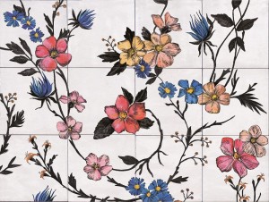 Marazzi Rice Decoro Garden Modulo B 45x60 M9E6 Patchwork Fliesen aus Gres