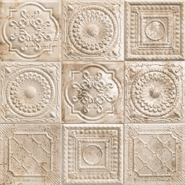 Płytki kamienne wzorzyste beżowe Mainzu Tin Tile Rusty Cream 20x20 56670