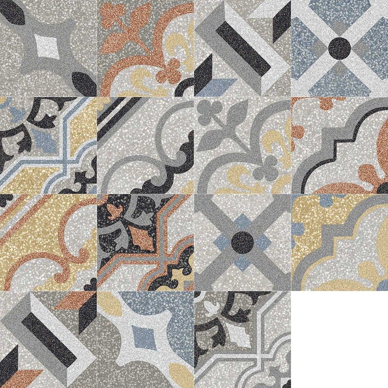 Marazzi D_Segni Scaglie Decoro Mix 20x20 M1LJ płytka gresowa lastryko patchwork mix 136587