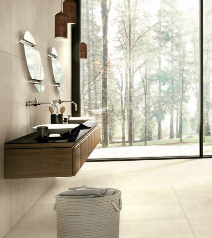 Płytki beżowe imituące beton Casalgrande Padana Beton Ivory 75,5x75,5 38031