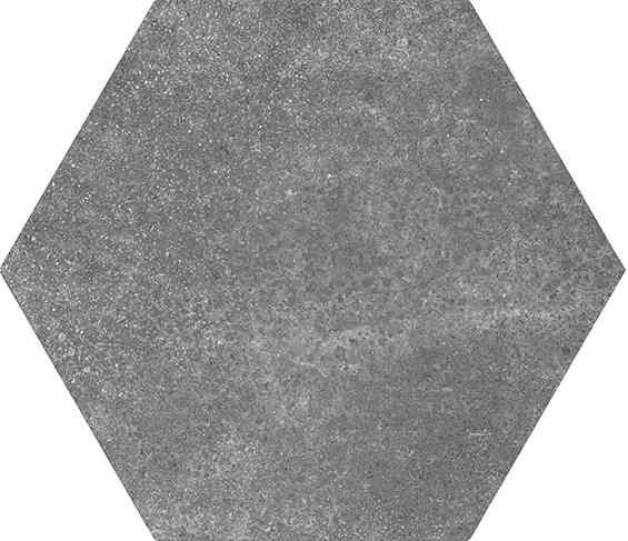 Plytki heksagonalne ciemno szare Equipe Hexatile Cement Black 17.5X20 12581