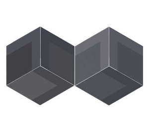 WOW Flow Diamond Dekor Schwarz 14x24 Gresfliese