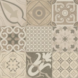 Baldocer Krabi Mix Bone 60x60: Patchwork-Fliesen, Feinsteinzeug