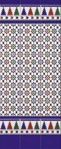 Mainzu Zócalo M-2 15x20: Weiß-Blaue Patchwork-Fliesen