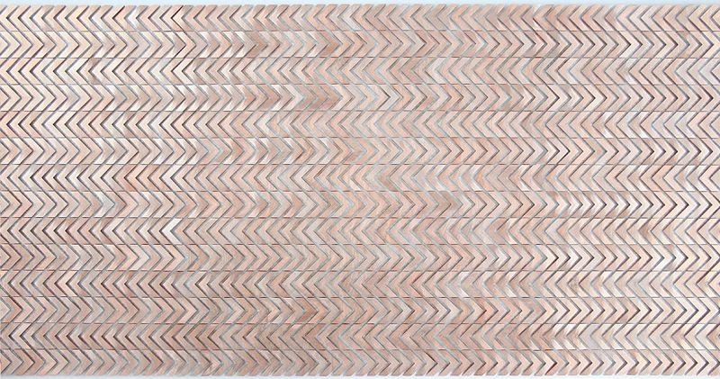 Mozaika Metalowa Szczotkowana Gravity Chevron 3D Różowe Złoto 30x29,8 103740