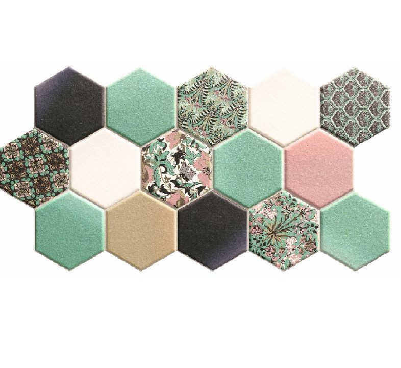 Realonda Hex Noveau Green 26,5x51 płytka gresowa patchwork 164313