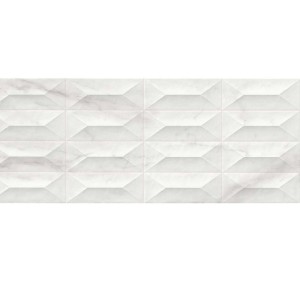 Marazzi Marbleplay White Struttura Gem 3D Fliesen 30x90: Wandfliesen