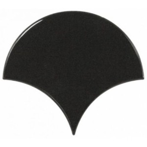 Equipe Scale Fan Schwarz 10,6x12 Wandfliese